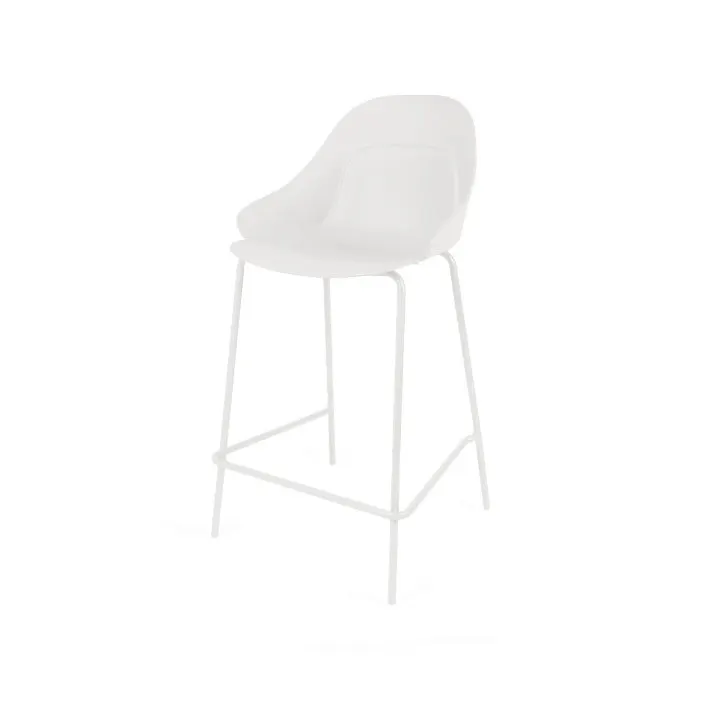Scaun de bar ABARON H67 CM - Alb
