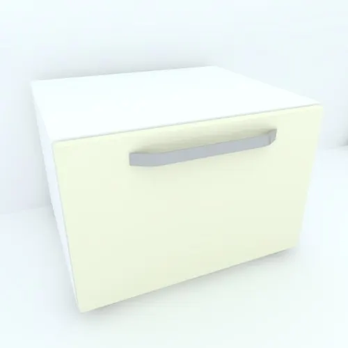 Armonia Comoda alba cu 1 sertar cu maner front MDF Vanilie