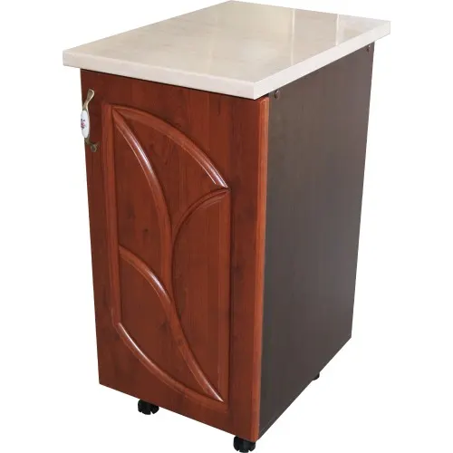 Corp inferior cu 1 Usa Dreapta Zebra, Wenge/MDF Cedru Frunza si blat Travertin 40 x 85 x 60