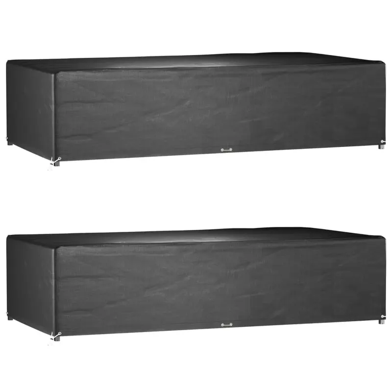 huse mobilier gradina, 2 buc, 12 ocheti, 315x160x75 cm, patrat