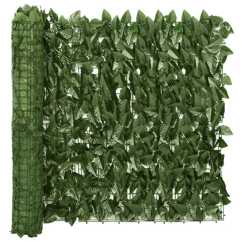 paravan de balcon, frunze verde inchis, 400x75 cm