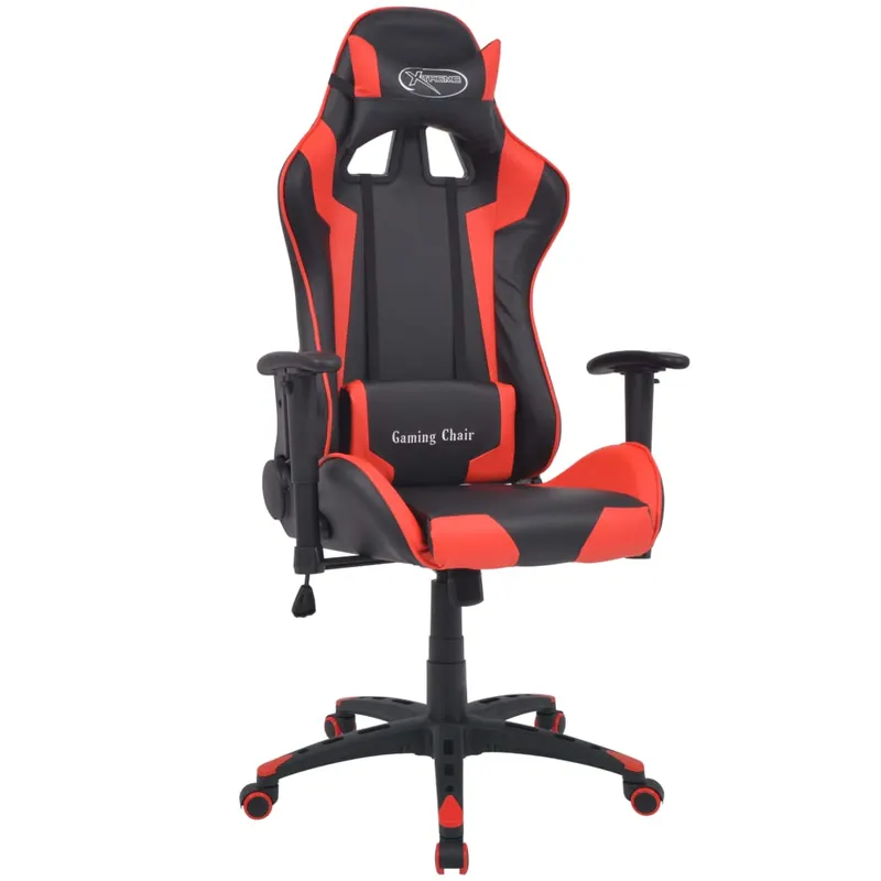 scaun birou rabatabil, design racing, piele artificiala, rosu