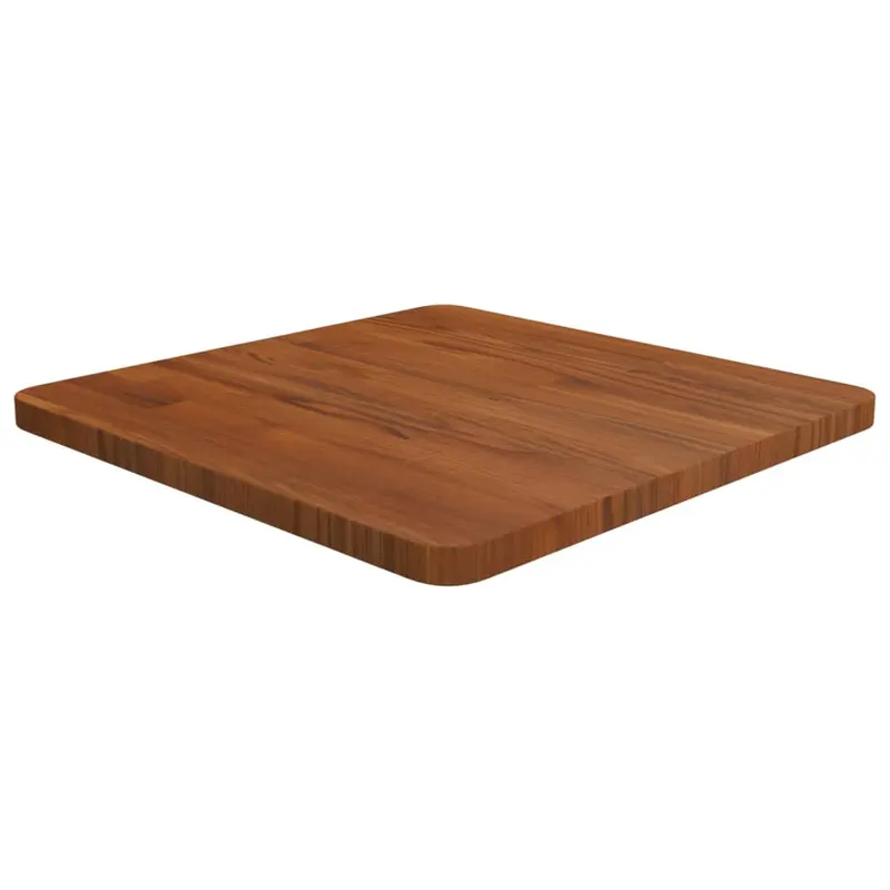 blat de masa patrat maro inchis 50x50x2,5 cm lemn stejar tratat