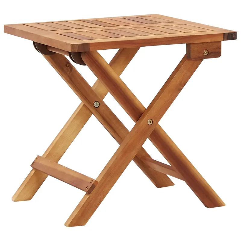 masuta de cafea pliabila de gradina, 40x40x40cm, lemn de acacia