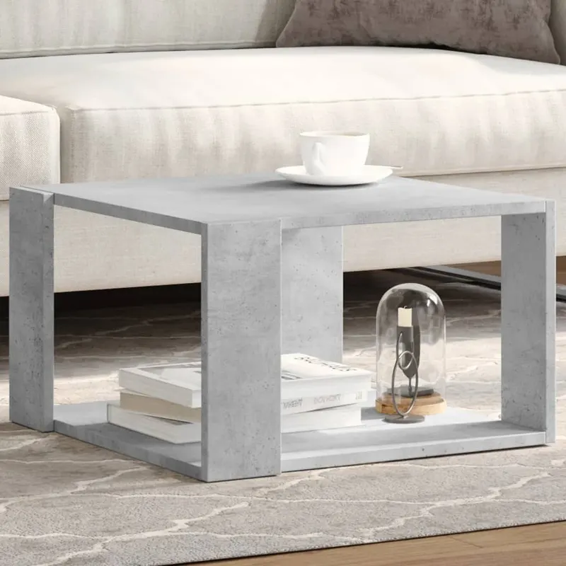 masuta de cafea, gri beton, 51,5x51,5x30 cm, lemn prelucrat