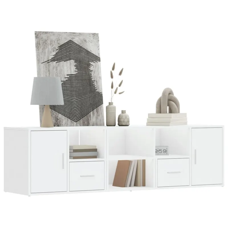 dulap de colt, alb, 160x40x45 cm, lemn prelucrat