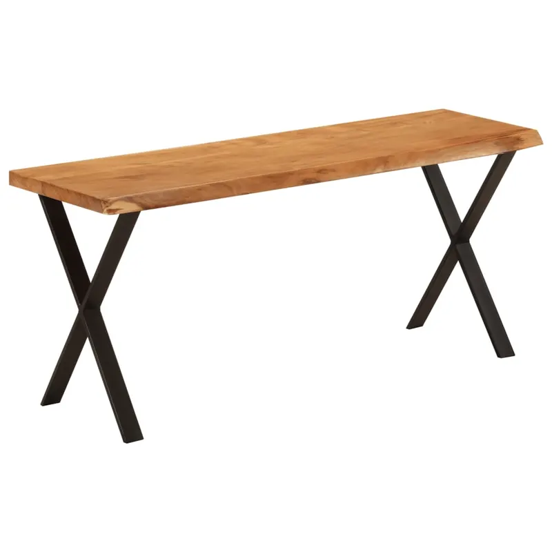 banca cu margini naturale 105 cm, lemn masiv de acacia