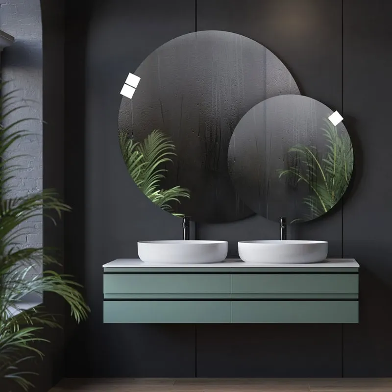 Mobilier suspendat Kolpasan Alexis, 150 cm, 4 sertare Soft Close, blat Kerrock, Green