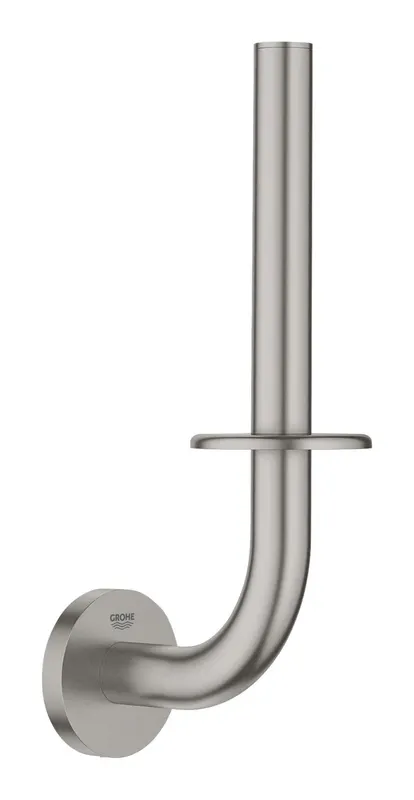 Rezerva hartie igienica Grohe 40385DC1, Essentials, pe perete, metal, mat, otel satinat