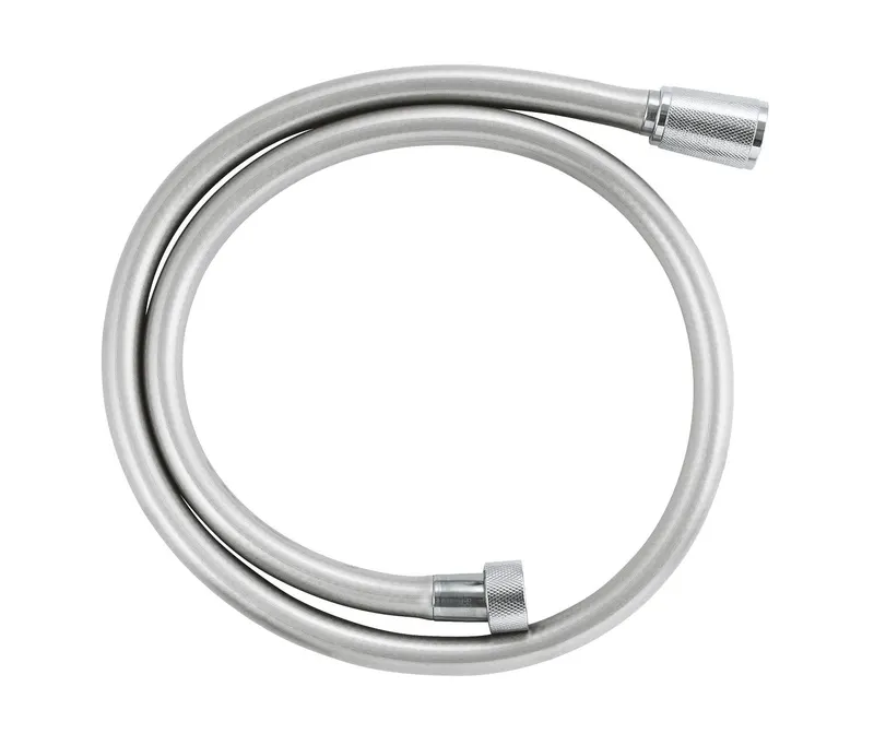 Furtun dus Grohe 26334001, 1 m, 12 bar, 1 2 tip conexiune para dus, 1 2 tip conexiune baterie, furtun antirasucire, Crom