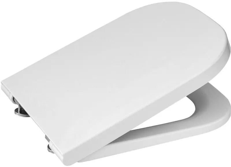 Capac WC Roca A80148200U, 453 mm, 350 mm, 1 functii speciale, capac softclose, suprafata antiaderent, Alb