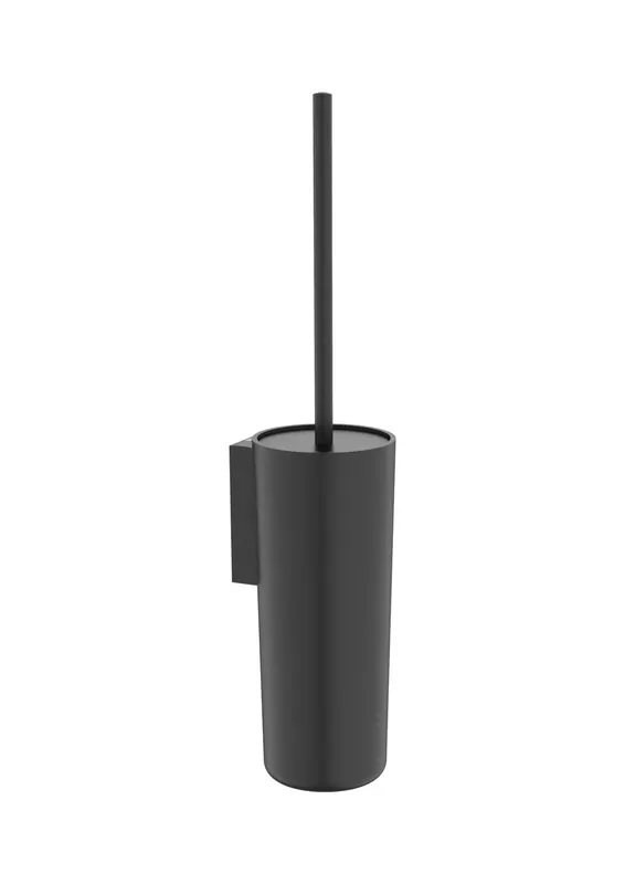 Perie WC Roca A817734NB0, 89 mm, 383 mm, 2 orificii instalare, pe perete, metal, plastic, elemente fixare ascunse, Negru