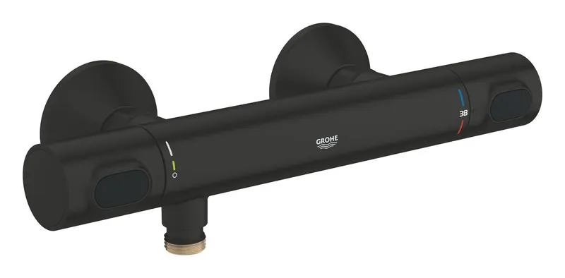 Baterie dus Grohe 348402430, Precision Flow, tip incastrare aparent, tip comanda dubla comanda, negru