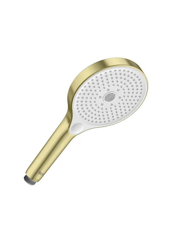 Para de dus Roca A5B8114VA0, dus Pleum, diametru 130 mm, 3 functii, montaj universal, racord 1 2 , auriu