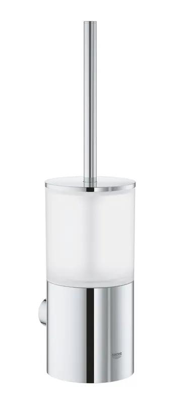 Set perie WC Grohe 40314003, Atrio, tip instalare pe perete, elemente fixare ascunse, numar orificii instalare 2, crom