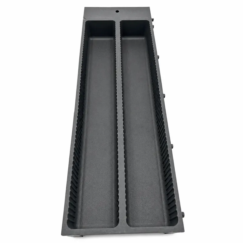 Organizator dublu pentru sertar Scilm, modular, gri antracit, 12,6 x 47,3 cm