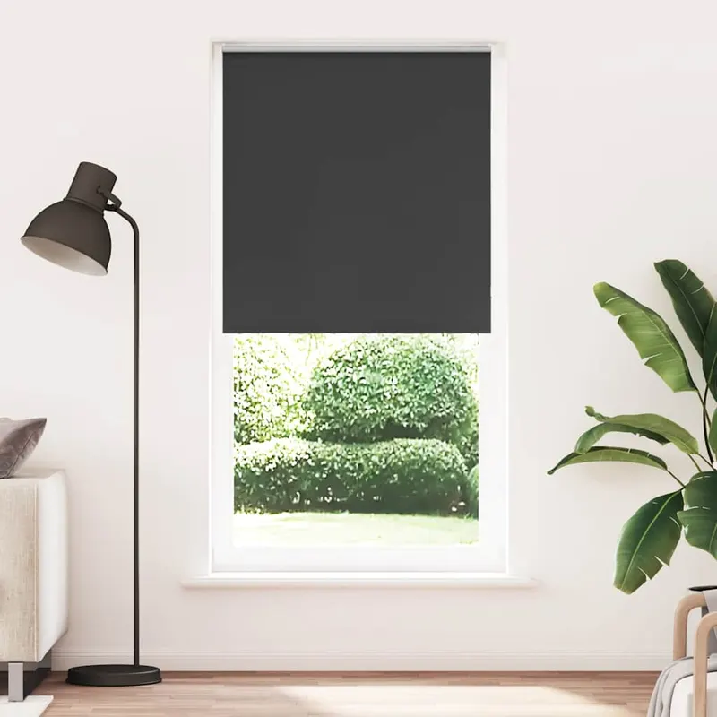 jaluza cu role opace negru 105x210 cm latime material 100,7 cm