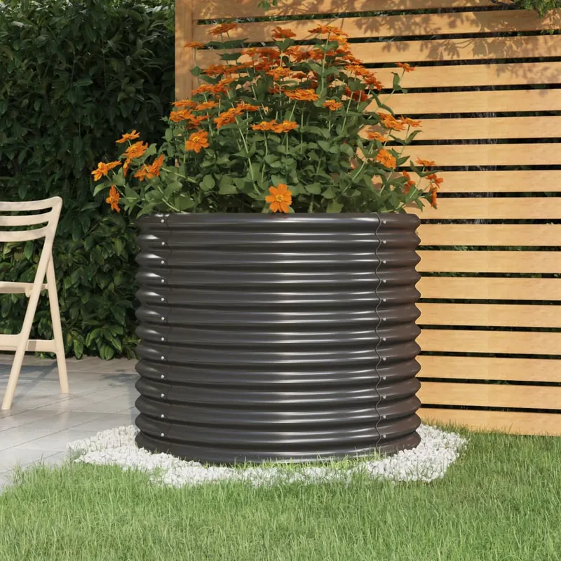 jardiniera antracit 80x80x68 cm otel vopsit electrostatic