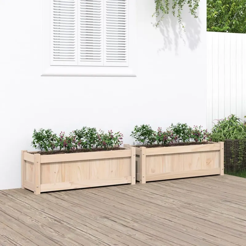 jardiniere de gradina, 2 buc., lemn masiv de pin