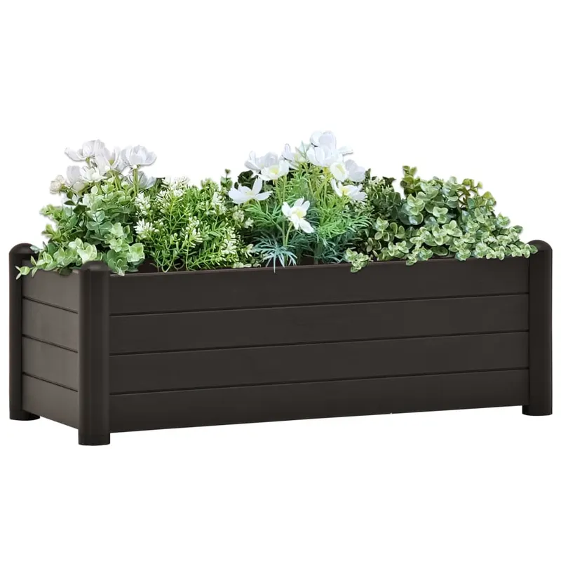 strat inaltat de gradina, antracit, 100 x 43 x 35 cm, pp