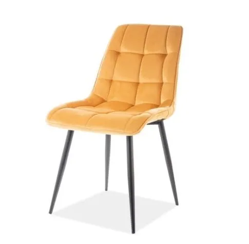 Scaun KIM VELVET - Mustard