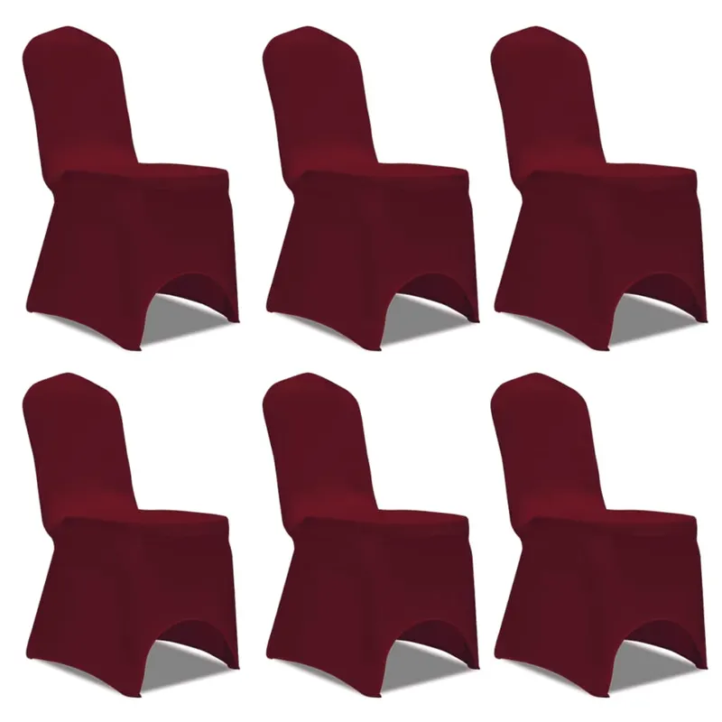 husa de scaun elastica, 6 buc., visiniu