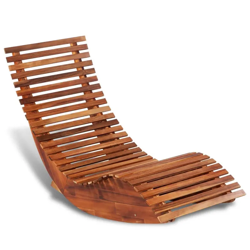 sezlong balansoar, lemn de acacia