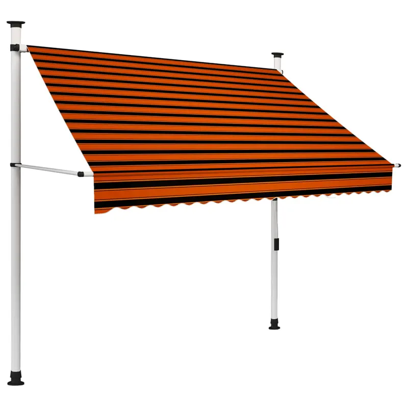 copertina retractabila manual, portocaliu si maro, 200 cm