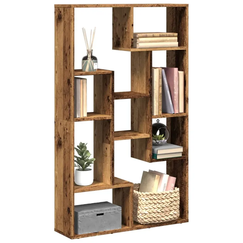 biblioteca, lemn vechi, 72x20x120 cm, lemn prelucrat