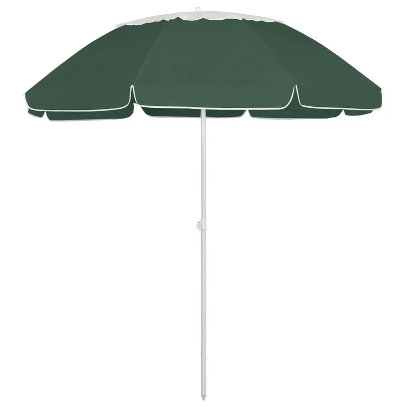 umbrela de soare de plaja, verde, 300 cm