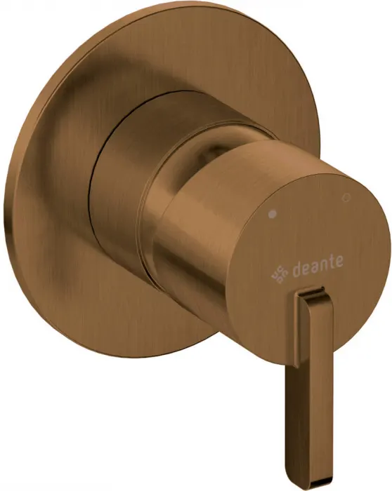 Baterie pentru dus, bronz, fara comutator, pentru corp ingropat, Deante Silia