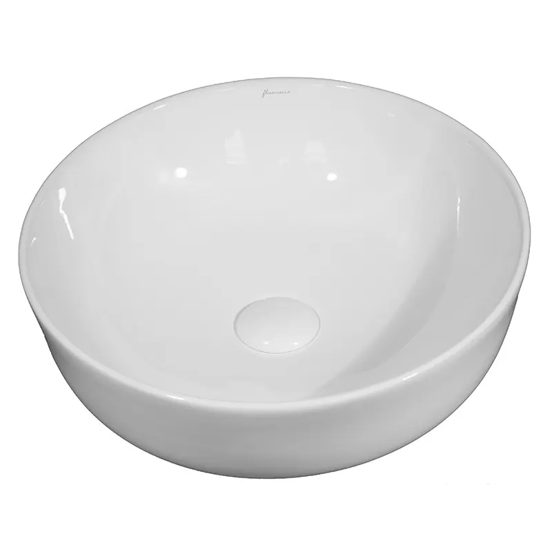 Lavoar pe blat Fluminia Amereta, 41 cm, rotund, alb