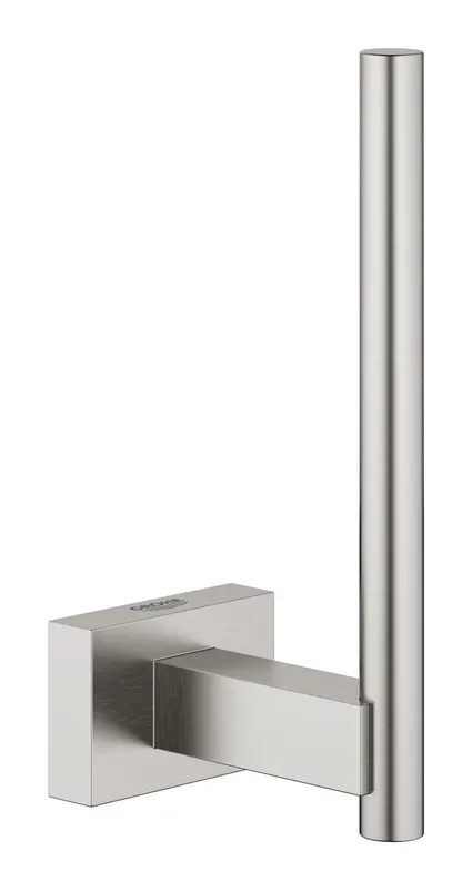 Rezerva hartie igienica Grohe 40623DC1, Essentials Cube, pe perete, metal, mat, otel satinat