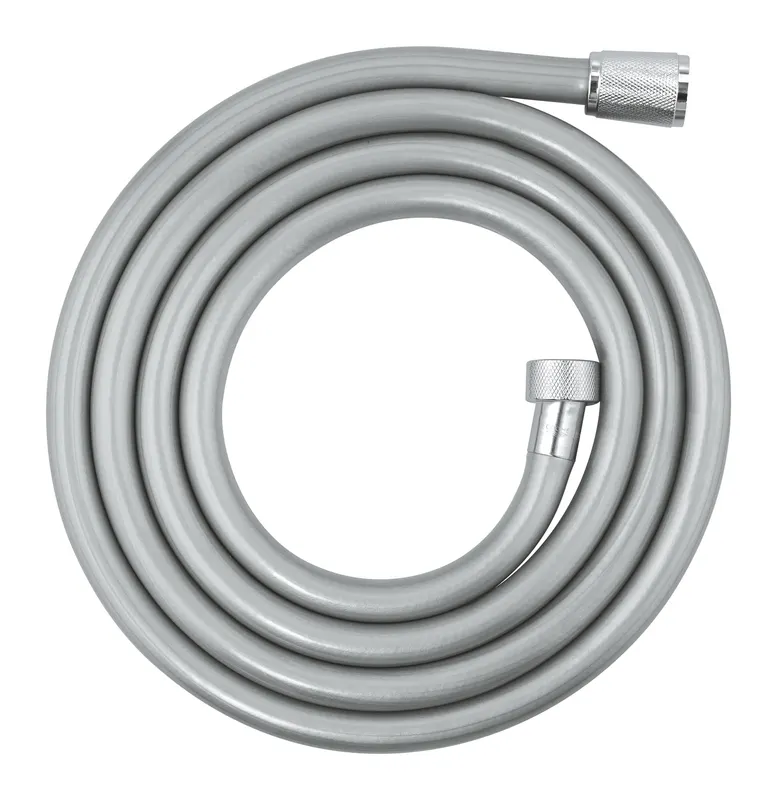 Furtun dus Grohe 27173002, 2 m, 5 bar, 1 2 tip conexiune para dus, 1 2 tip conexiune baterie, conexiune universala, Crom