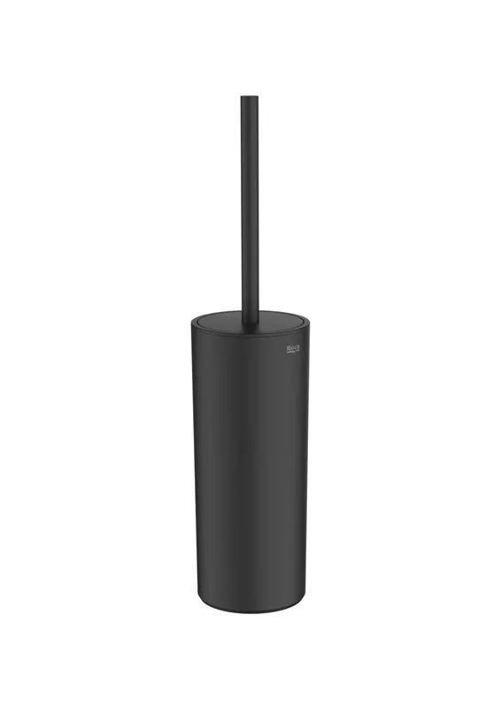 Perie WC Roca A817891NB0, 94 mm, 370 mm, 1 orificii instalare, pe podea, metal, elemente fixare ascunse, Negru