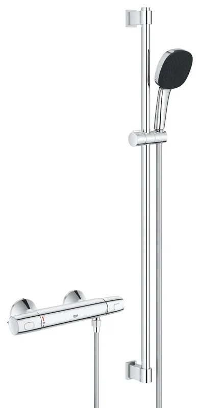 Baterie dus Grohe 34855003, Precision Trend, tip incastrare aparent, tip comanda dubla comanda, crom