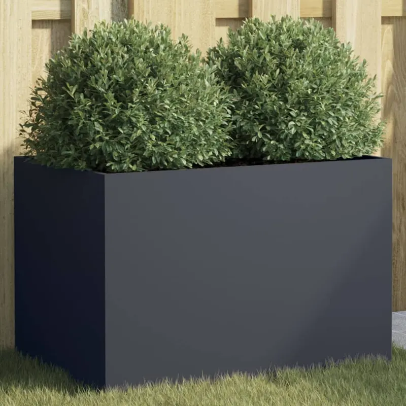 jardiniera, antracit, 62x40x39 cm, otel laminat la rece