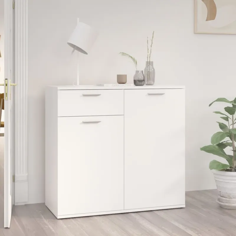 servanta, alb, 80x36x75 cm, lemn prelucrat