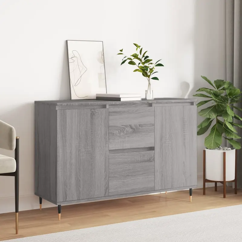 servanta, gri sonoma, 104x35x70 cm, lemn prelucrat