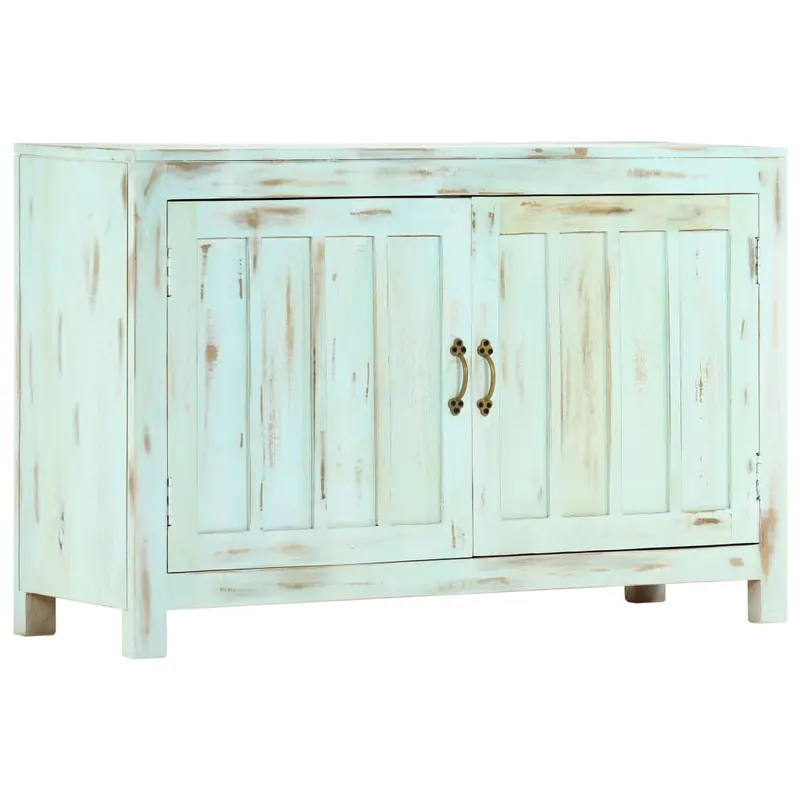 servanta, albastru deschis, 110x35x70 cm, lemn masiv de mango