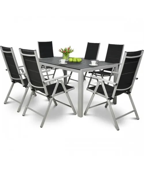 Set mobilier gradina Sydney Argintiu