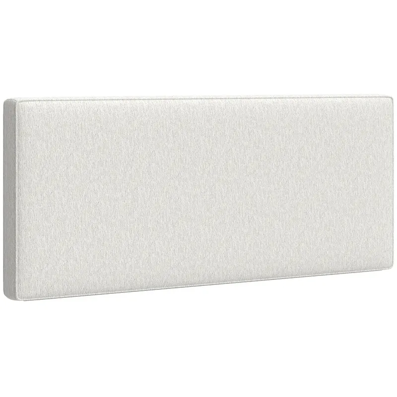 HOMCOM Tăblie de perete cu aspect de in, 140 x 60 cm, tăblie suspendată capitonată pentru dormitor, crem