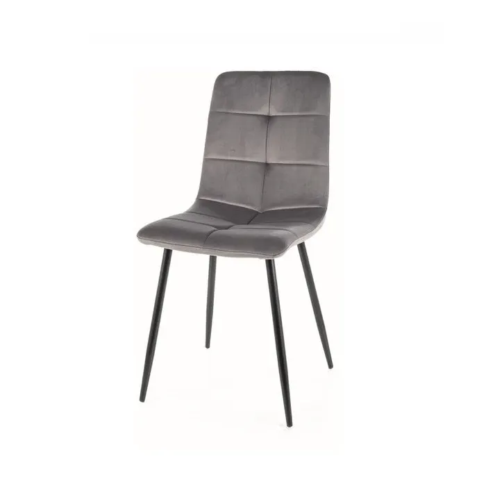 Scaun YVANA VELVET - Gri inchis