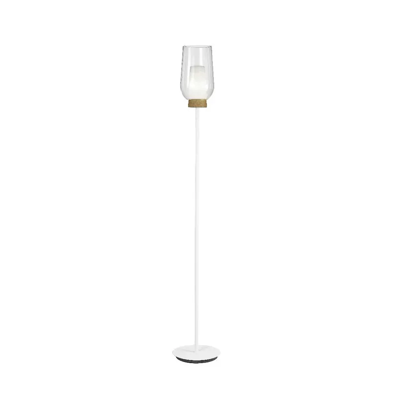 Lampadar NORMAD - Alb/Lemn