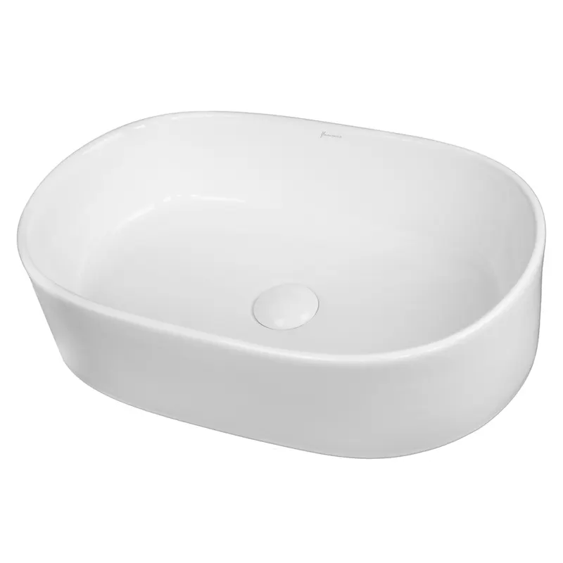 Lavoar pe blat Fluminia Tisa, 35 cm, usor de intretinut, alb