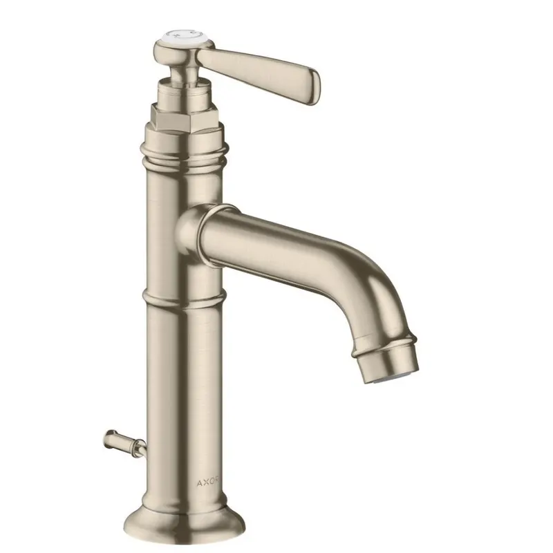 Baterie lavoar baie nichel mat cu ventil pop-up Hansgrohe Axor Montreux 100