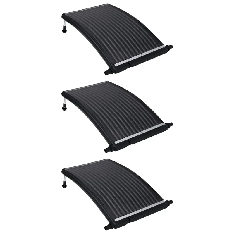 Panouri solare de incalzire piscina, 3 buc., 110x65 cm, curbat