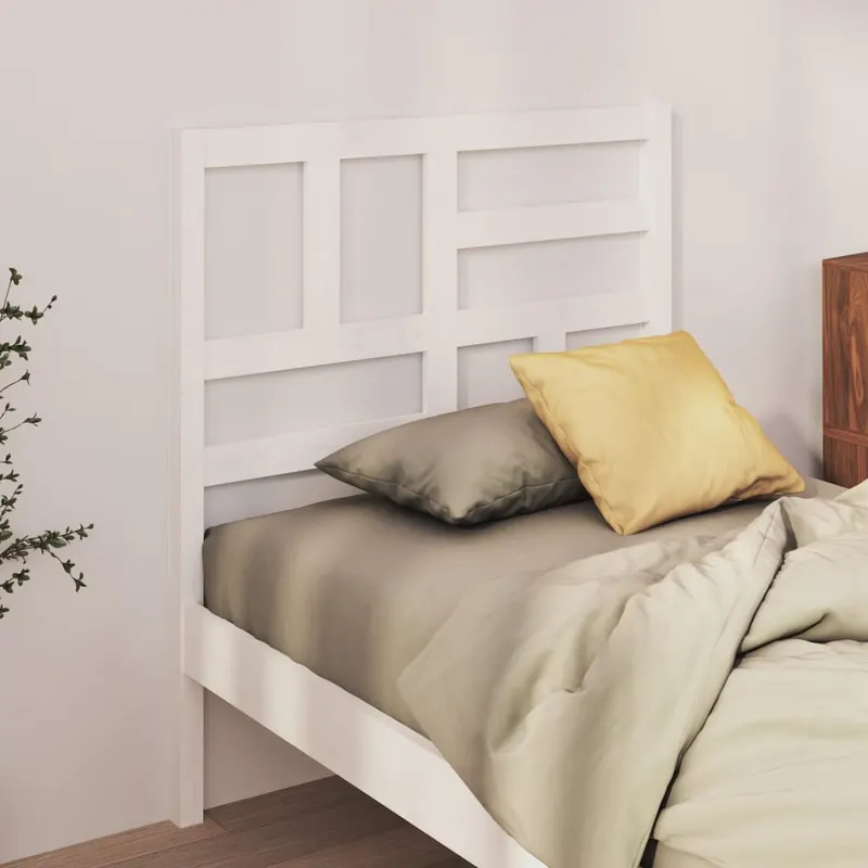 tablie de pat, alb, 96x4x104 cm, lemn masiv de pin