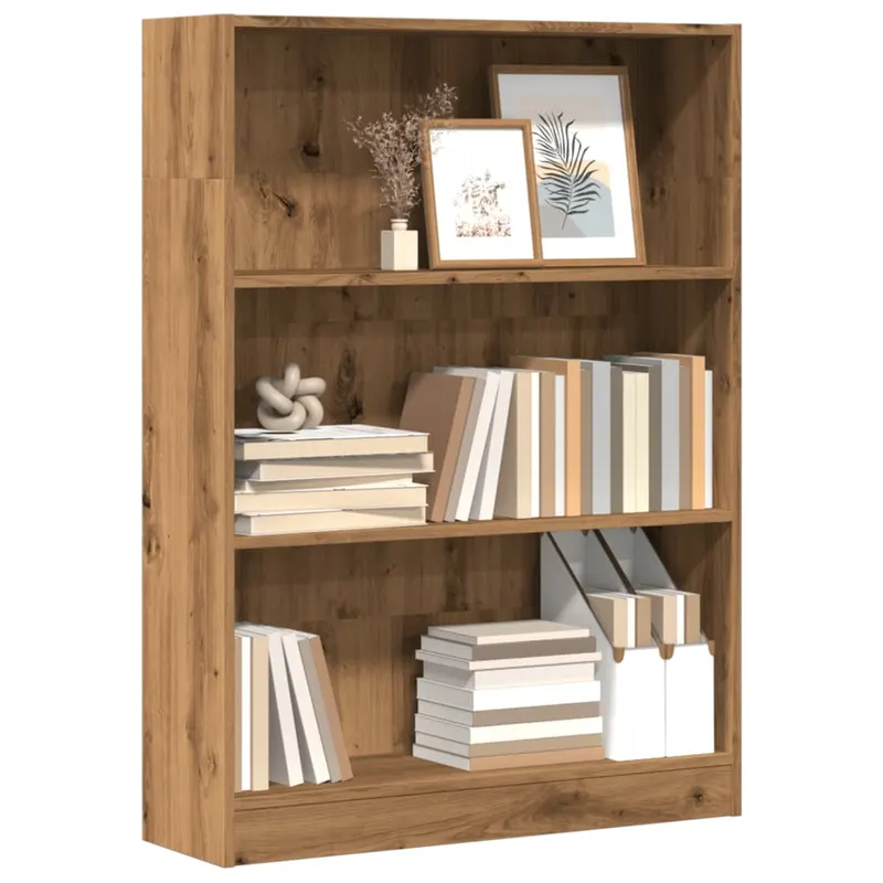 biblioteca, stejar artizanal, 80x24x109 cm, lemn prelucrat