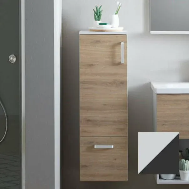 Dulap mediu suspendat KolpaSan Evelin mdf gri antracit 102x37 cm